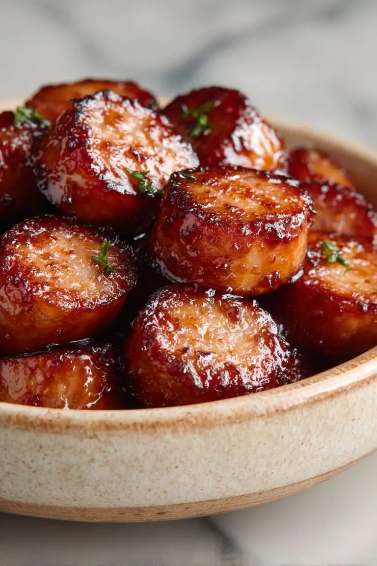 Apple Glazed Kielbasa Bites