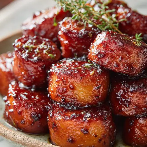 Apple Glazed Kielbasa Bites