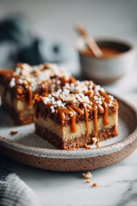 Apple Pie Bars with Peanut Butter Caramel
