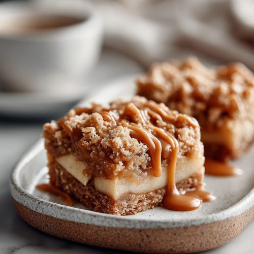 Apple Pie Bars with Peanut Butter Caramel