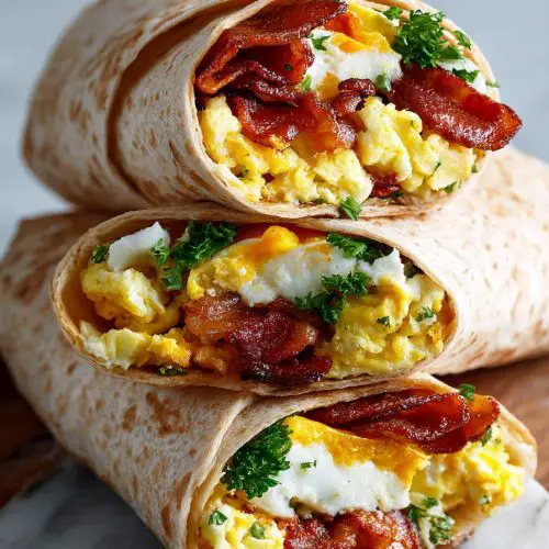 Bacon and Egg Breakfast Wraps