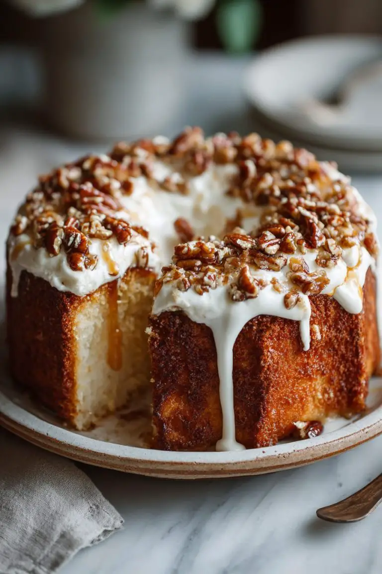 Butter Pecan Praline Poke Cake