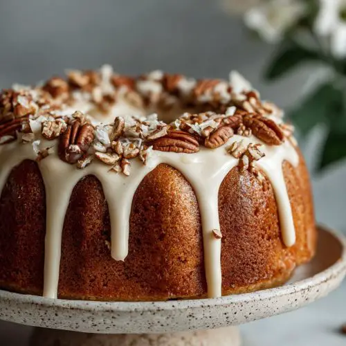 Butter Pecan Praline Poke Cake