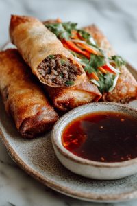 Cheeseburger Spring Rolls Recipe