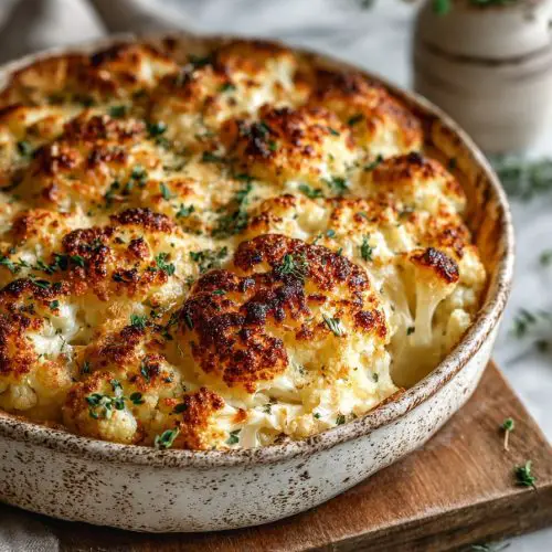 Cheesy Baked Cauliflower Delight