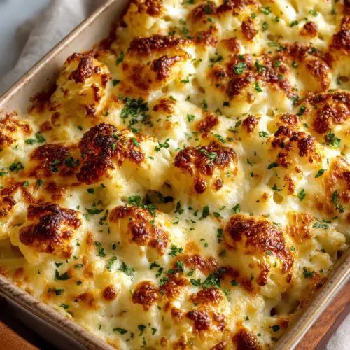 Cheesy Cauliflower Alfredo Bake Recipe
