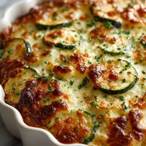 Cheesy Scalloped Zucchini Recipe