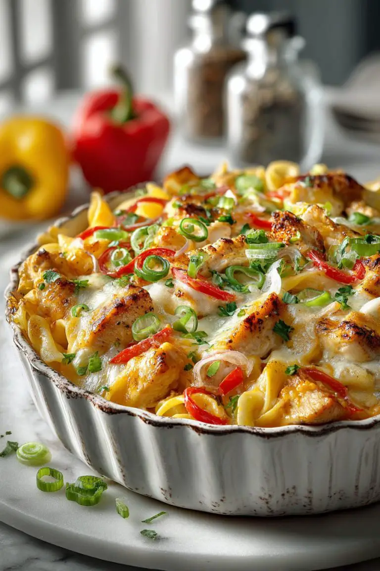 Chicken Fajita Noodle Casserole