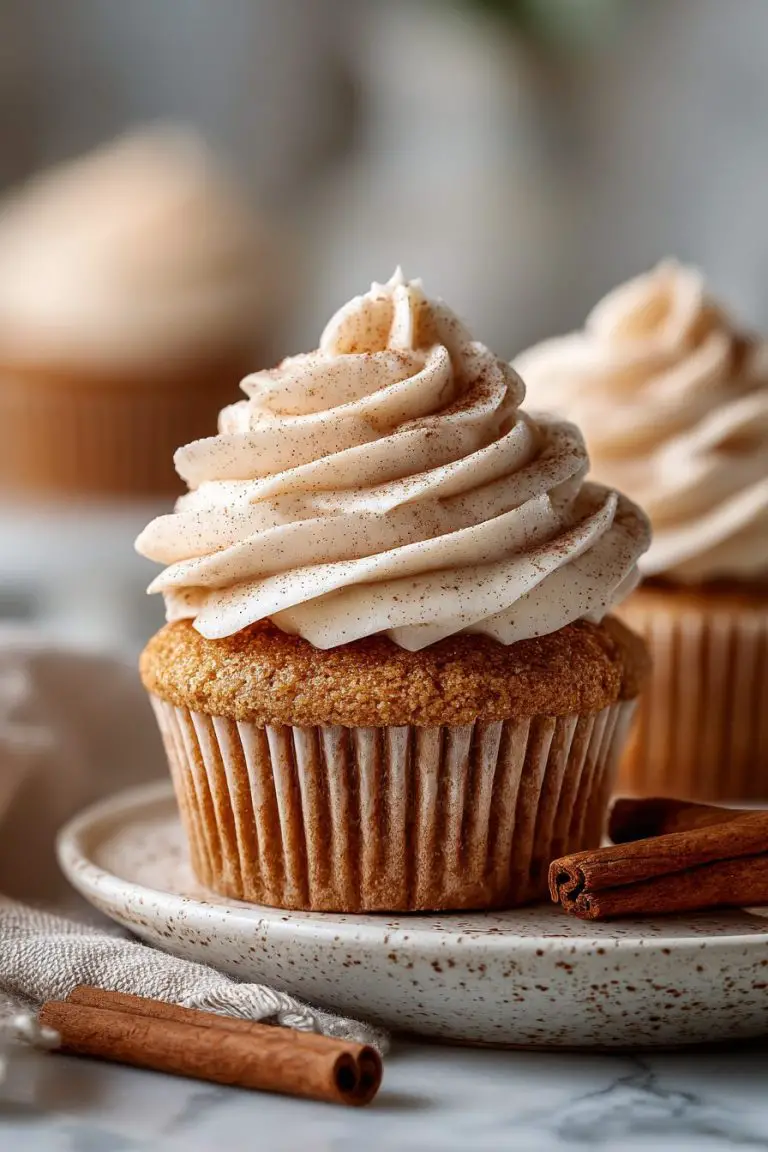 Churro Cupcakes with Cream Cheese Frosting