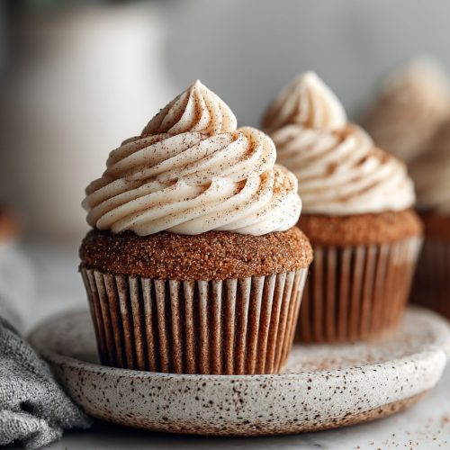 Churro Cupcakes with Cream Cheese Frosting