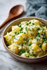 Creamed Potatoes and Peas Recipe
