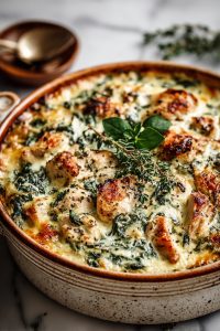 Creamy Chicken and Spinach Casserole Recipe