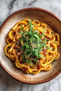 Creamy Gochujang Udon Noodles Recipe