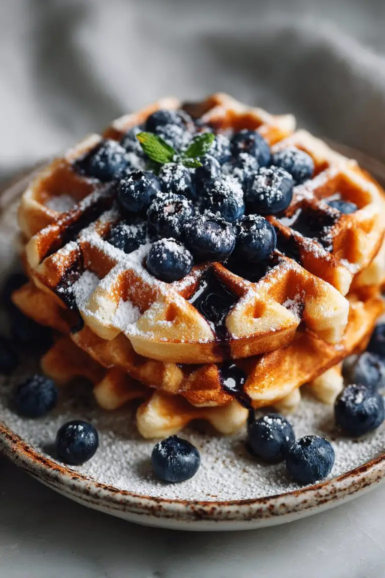 Delicious Homemade Blueberry Waffles