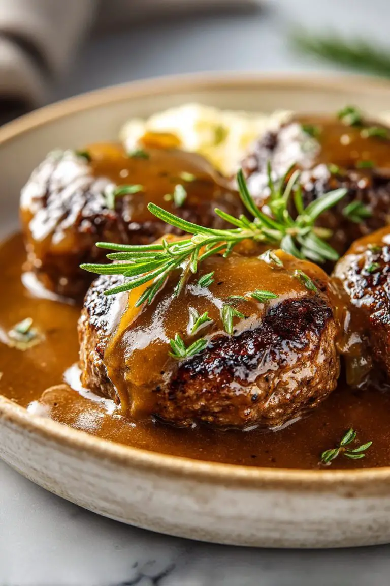 Delish Hamburger Steaks with Onion Gravy