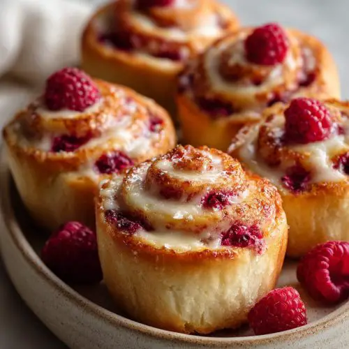 Delish Raspberry Cheesecake Swirl Buns