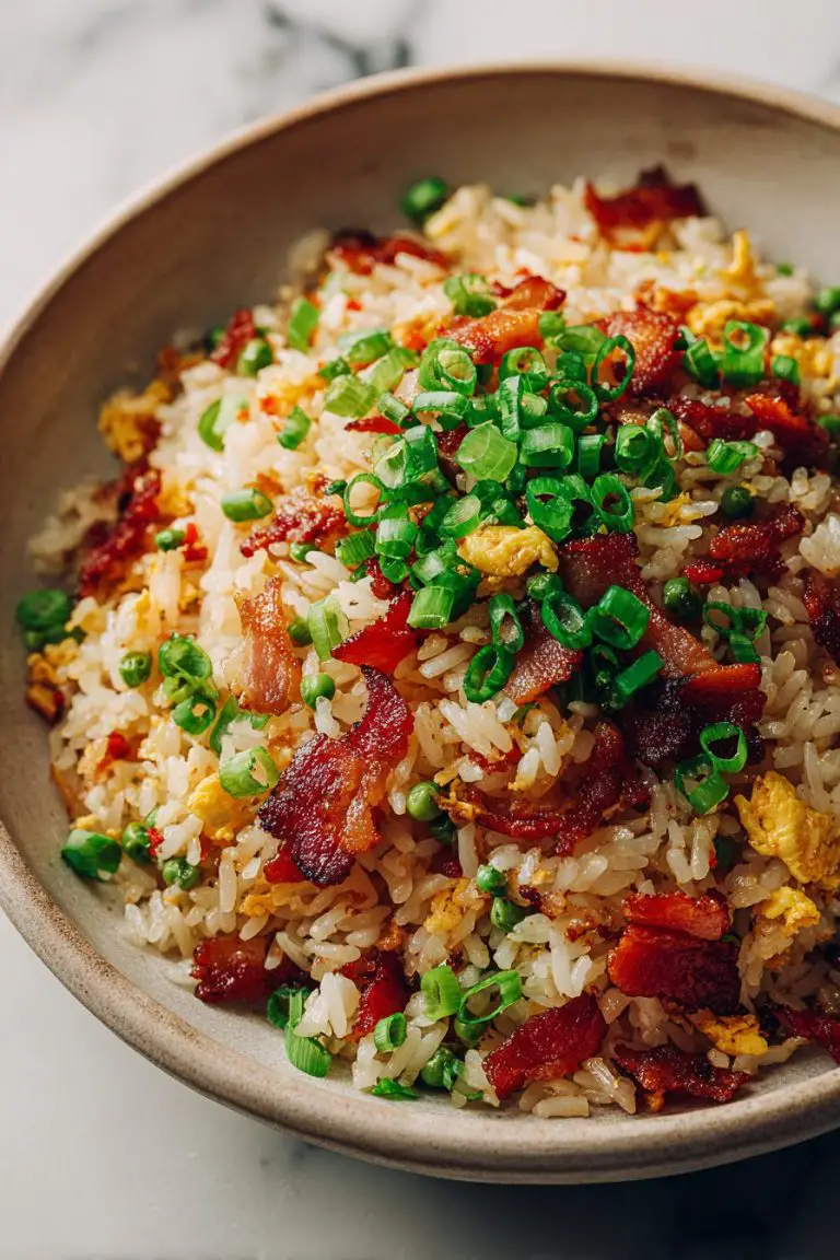 Bacon Red Rice Easy Bacon Fried Rice