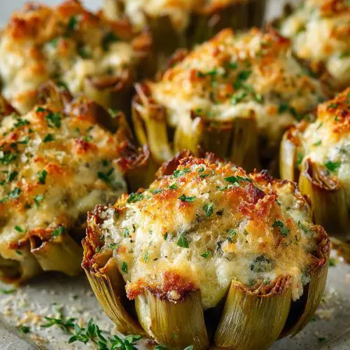 Easy Baked Parmesan Artichoke Hearts