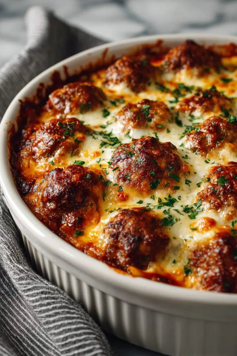 Easy Baked Spaghetti and Meatballs