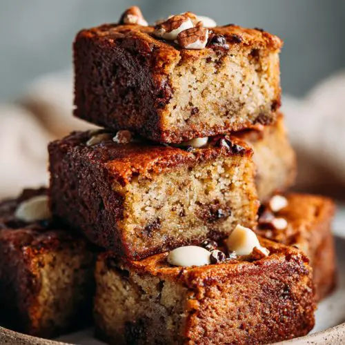 Easy Banana Bread Blondies