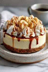 Easy Banana Cream Cheesecake Recipe