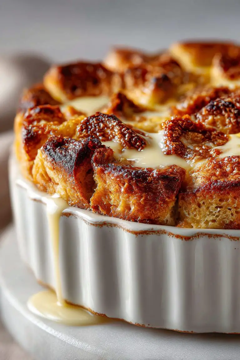 Easy Bread Pudding with Vanilla Sauce