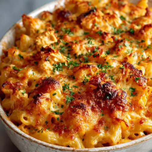 Easy Buffalo Chicken Mac and Cheese