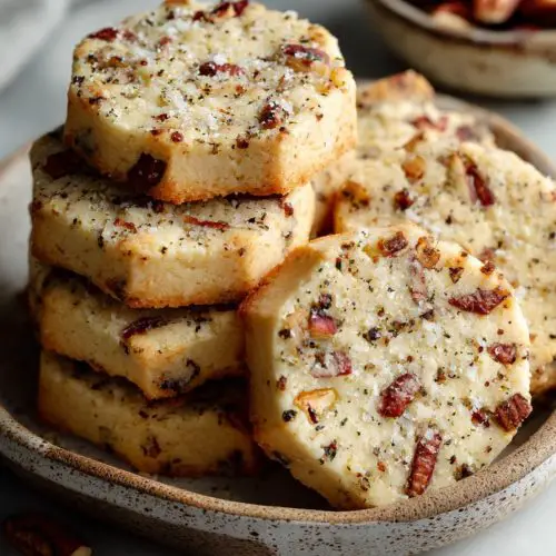 Easy Butter Pecan Shortbread Cookies