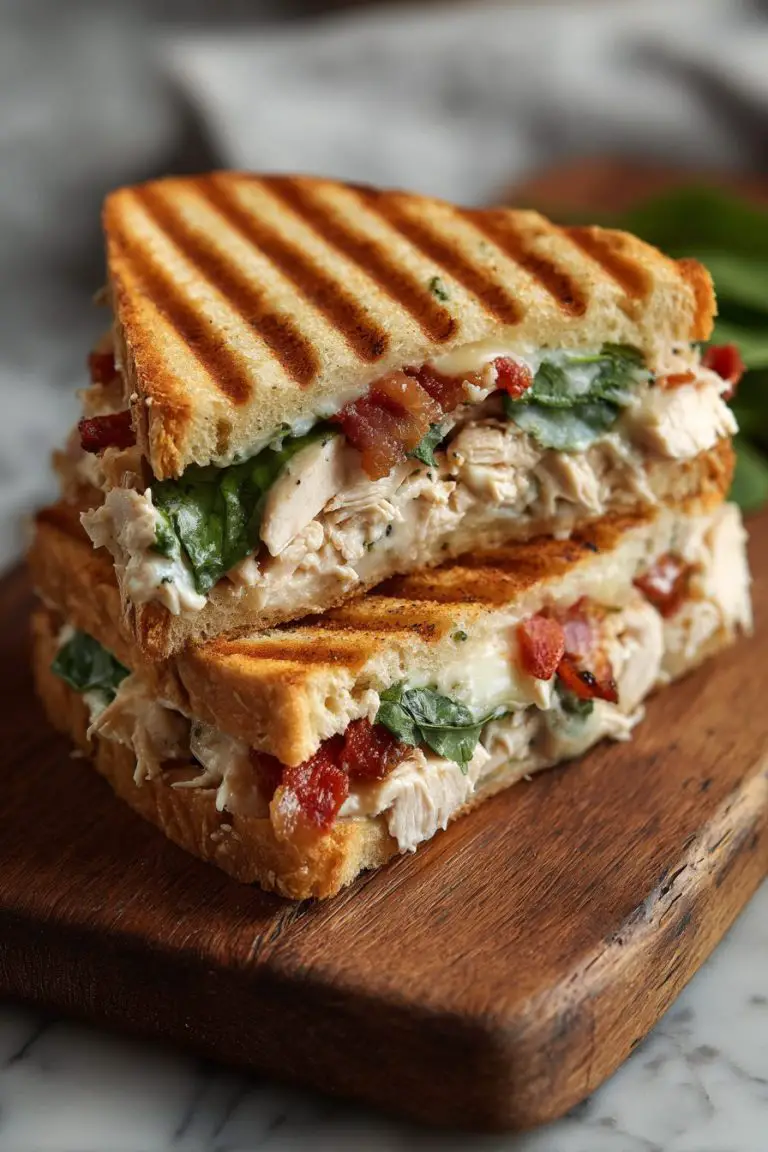 Easy Chicken Panini with Bacon and Cheese
