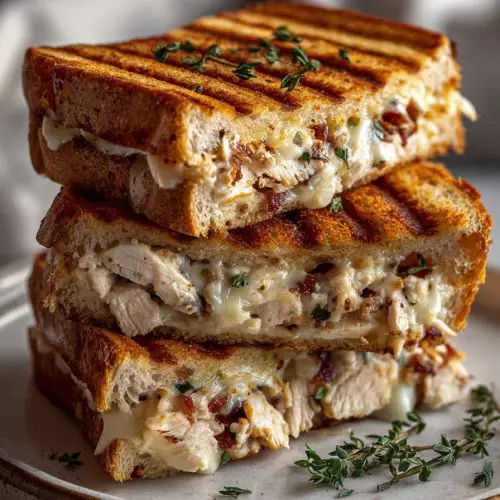 Easy Chicken Panini with Bacon and Cheese