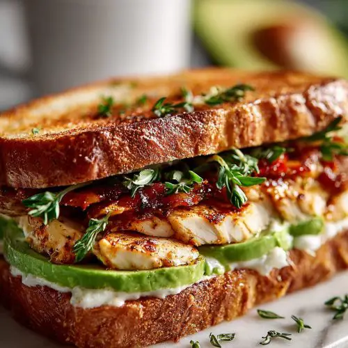 Easy Chipotle Chicken Avocado Melt