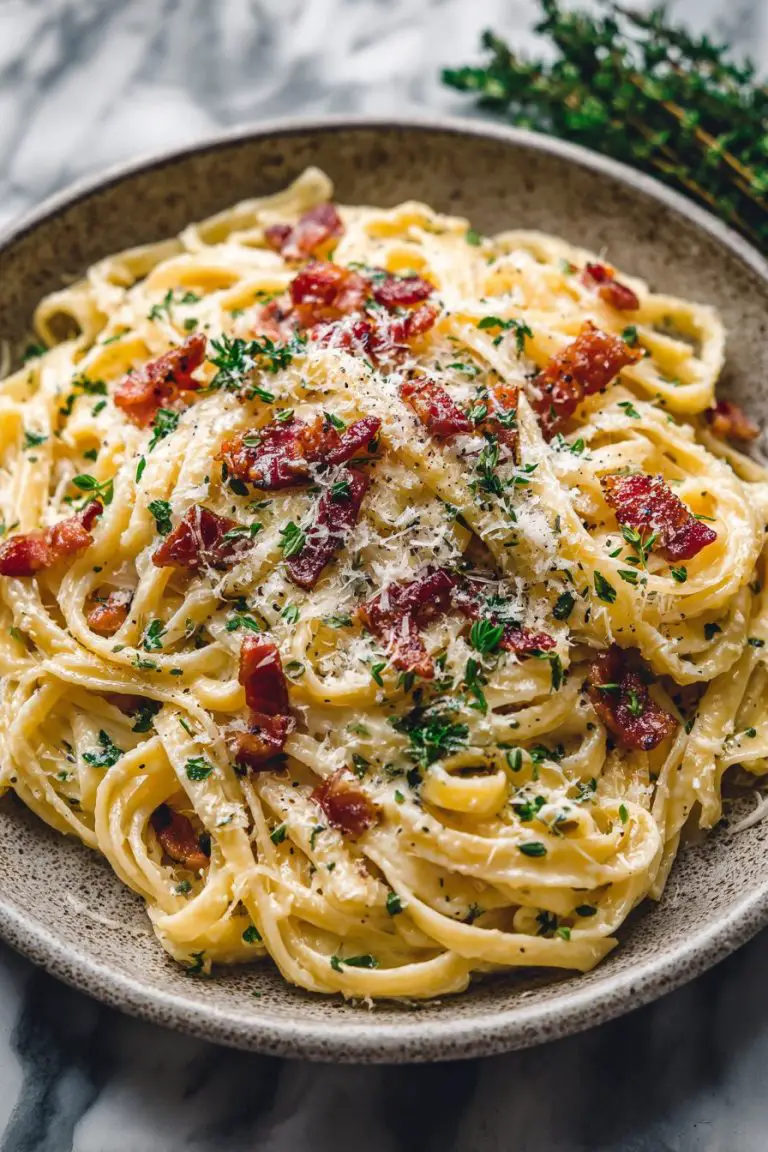Easy Fettuccine Carbonara Recipe