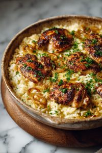 Easy French Onion Chicken Skillet