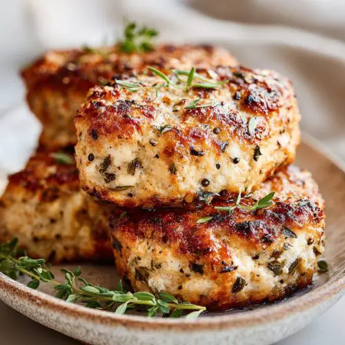 Easy Garlic Parmesan Chicken Meatloaves
