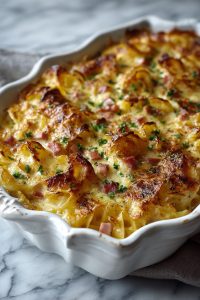 Easy Ham and Noodle Casserole