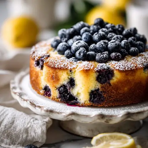 Easy Lemon Blueberry Cake Recipe