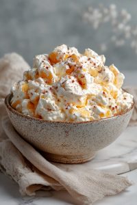 Easy Peach Fluff Salad Recipe