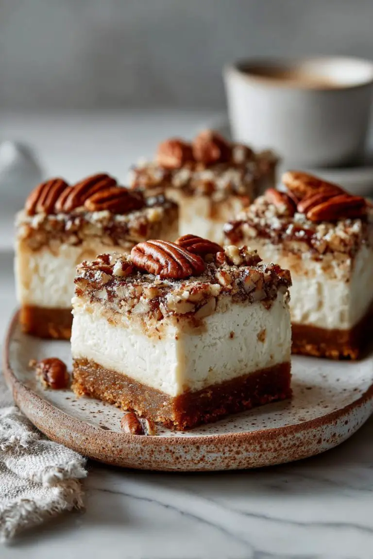Easy Pecan Cheesecake Bars
