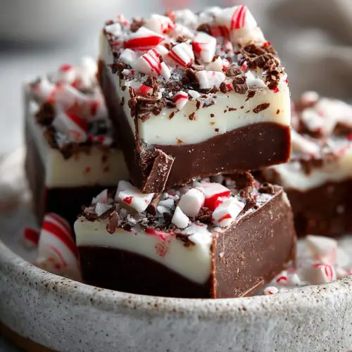 Easy Peppermint Bark Fudge Recipe