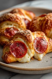 Easy Pepperoni Pizza Crescent Rolls