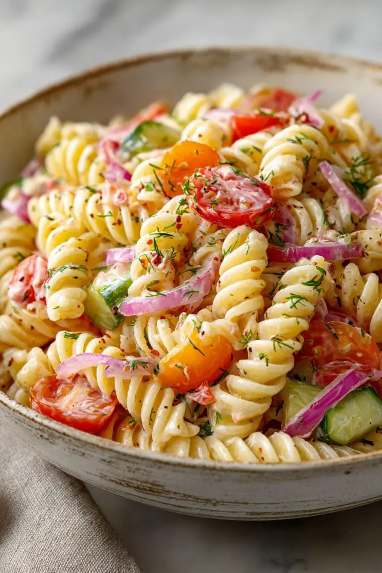Easy Pink Cadillac Pasta Salad