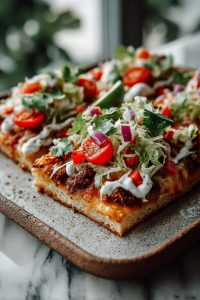 Easy Sheet Pan Taco Pizza