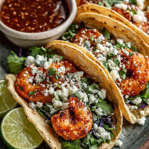 Easy Shrimp Tacos with Sauce