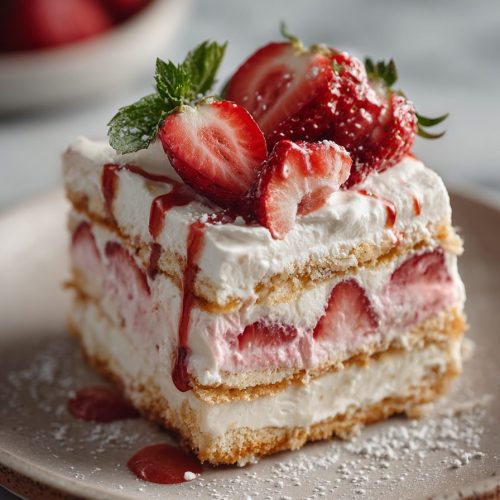 Easy Strawberry Icebox Cake Recipe