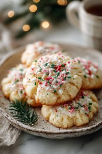 Festive Cream Cheese Sprinkle Cookies