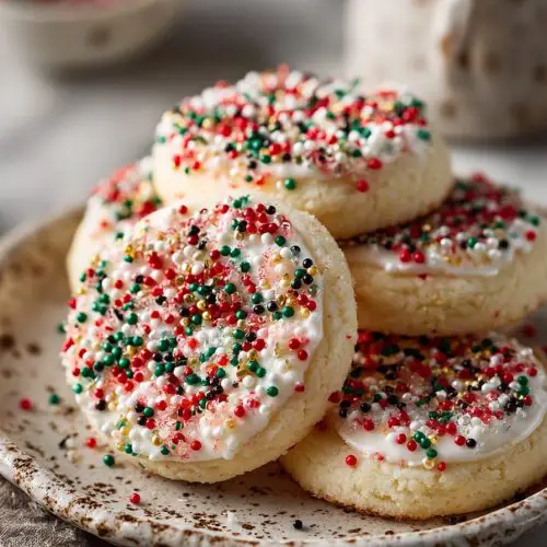 Festive Cream Cheese Sprinkle Cookies