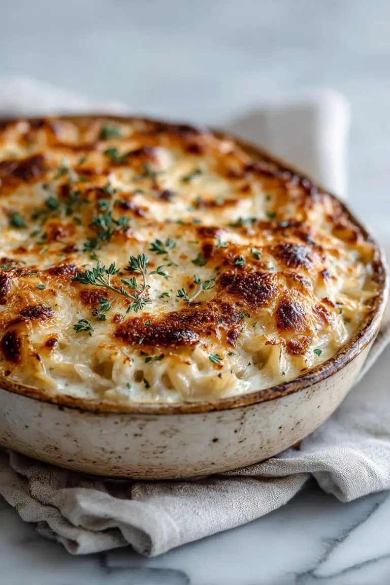 French Onion Orzo Bake Recipe