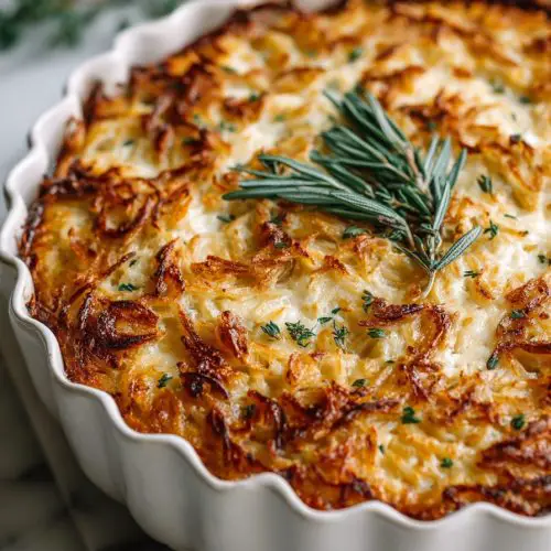 French Onion Orzo Bake Recipe