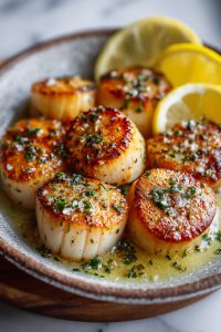 Garlic Lemon Butter Scallops Recipe