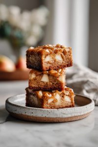 Maple Glazed Apple Blondies